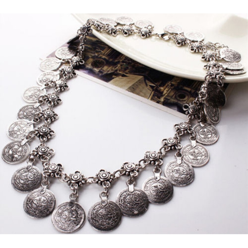 N43 | Boho Coin Vintage Chain Necklace - Picture 2 of 4